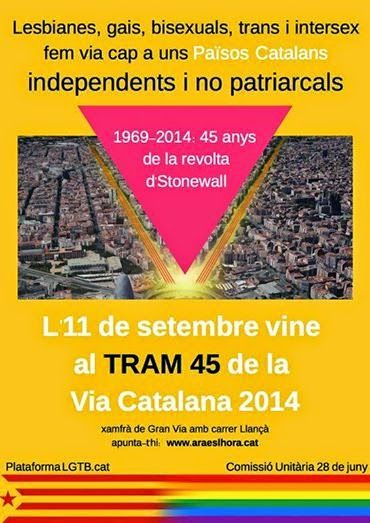 Al tram 45 ens hi acompanyaran les estelades amb l'arc de Sant Martí