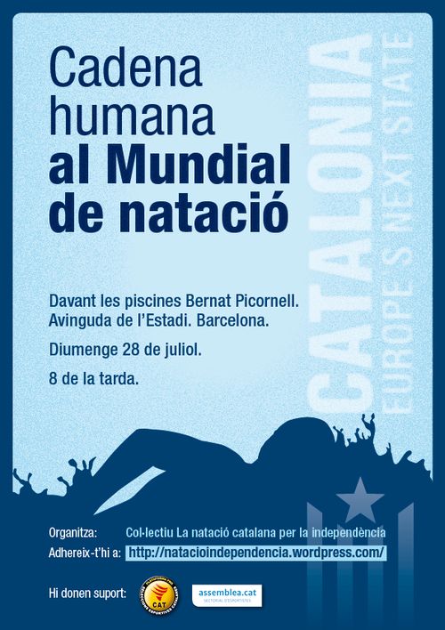 Vine a la cadena humana dels Mundials de Natació!