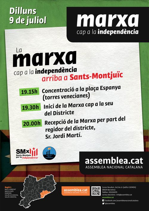 La Marxa cap a la Independència arriba al districte!