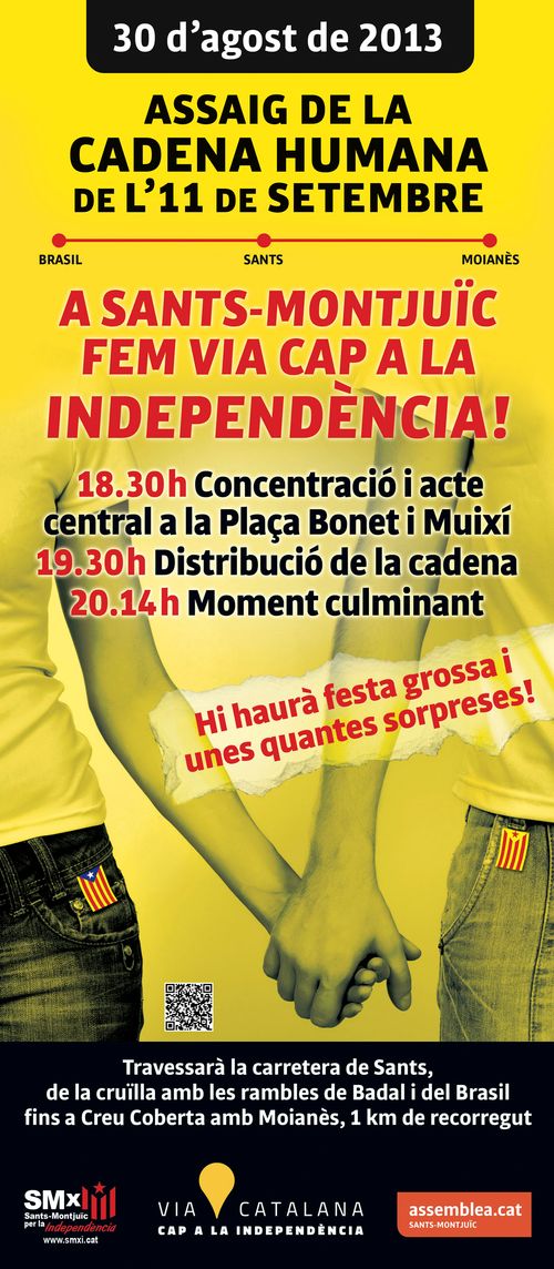 Cadena humana a Sants