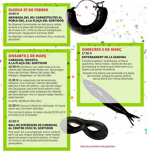 Vine a passar el Carnestoltes al Poble-sec!