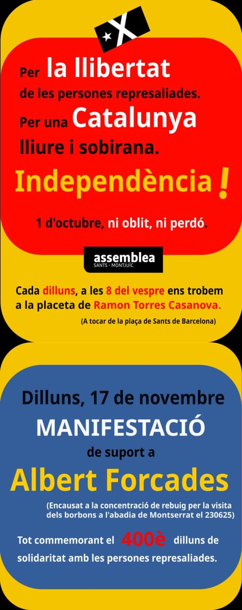 CONMEMORACIO 400e DILLUNS SOLIDARITAT AMB REPRESALIATS