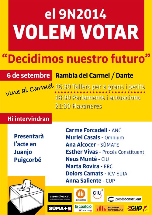 Acte unitari: el 9N2014 Volem votar