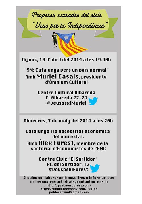 Ja tenim dates per a les properes Veus per la independència